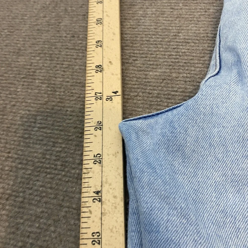 J.Crew‎ Jeans Womens 28 Light Blue 10in High-Rise Skinny Distressed Raw Hem